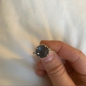 Pandora Sterling Silver Blue Stone Ring size 6